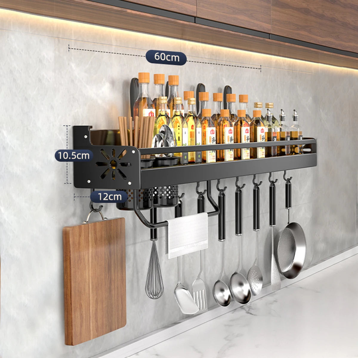 Wall-Mounted Kitchen Shelf