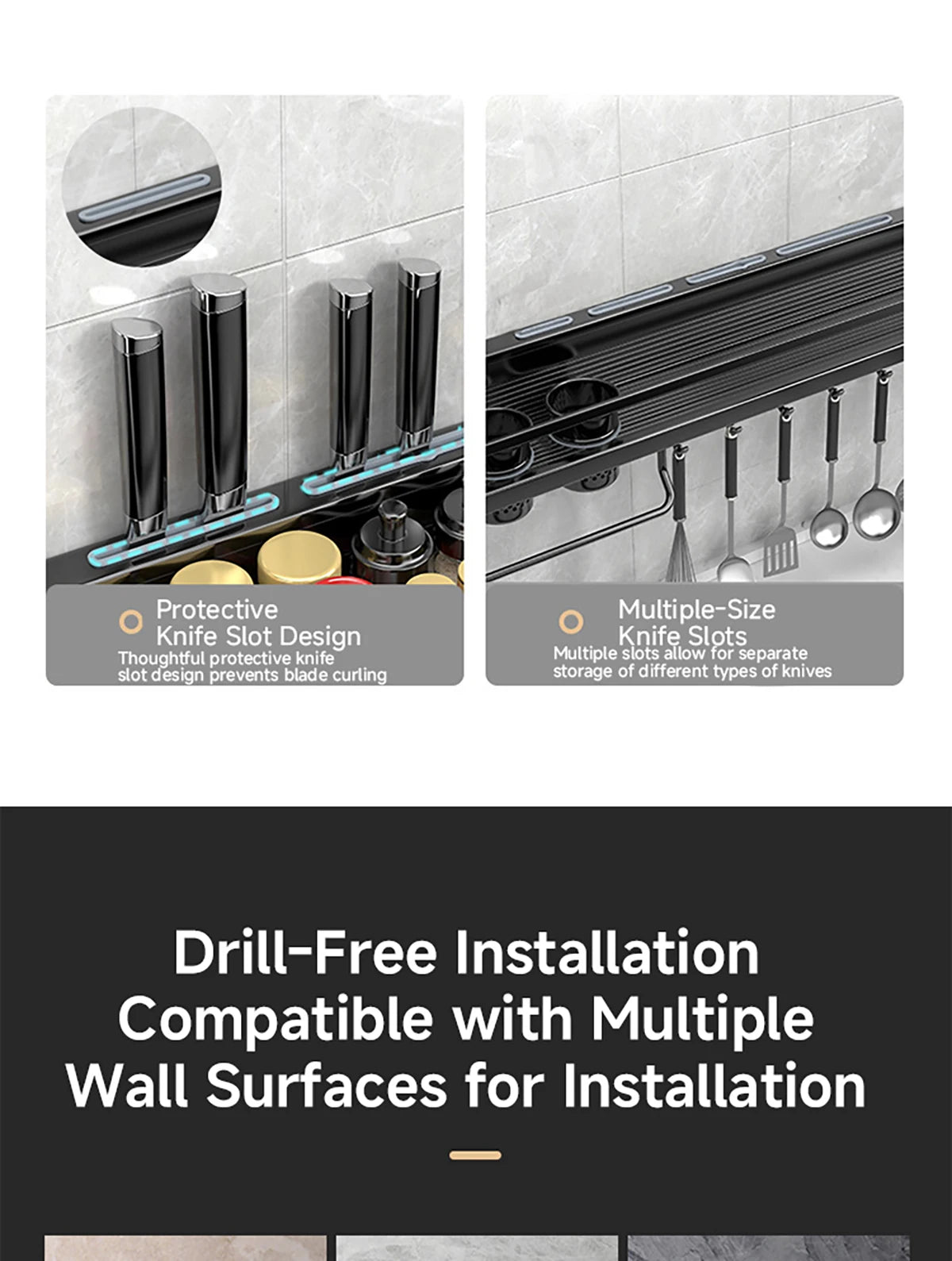 Wall-Mounted Kitchen Shelf