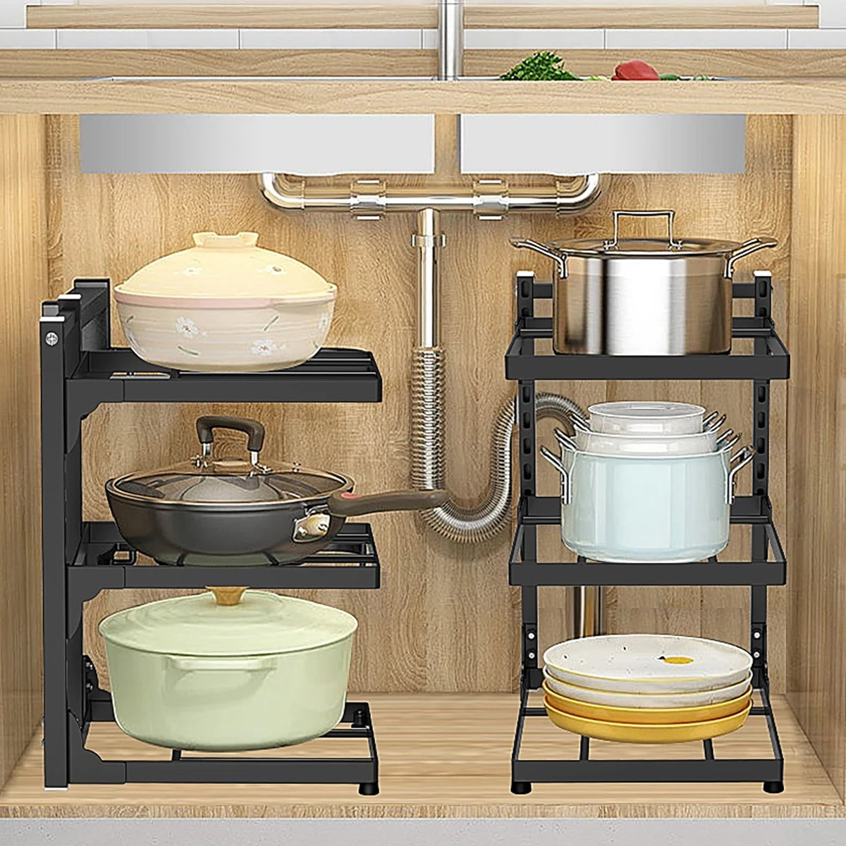 Adjustable Pot Rack — 2 to 4 Tiers