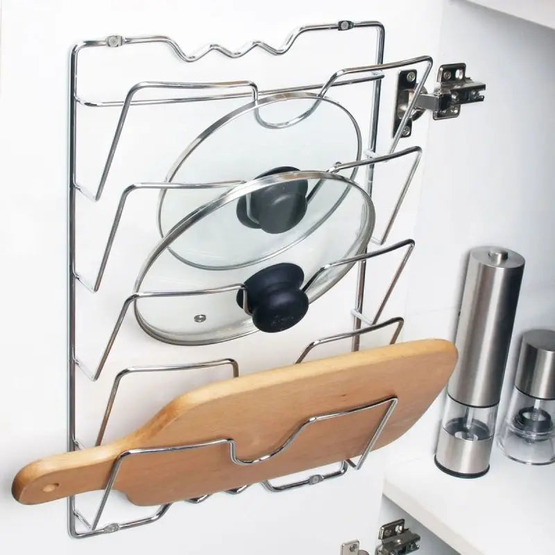 Wall-Mounted Pot Lid Rack