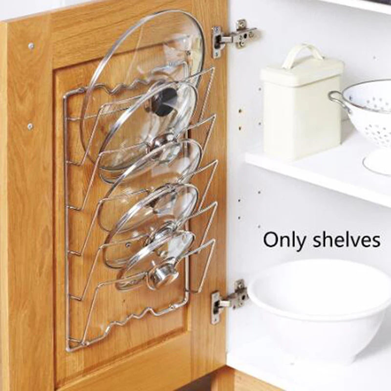 Wall-Mounted Pot Lid Rack