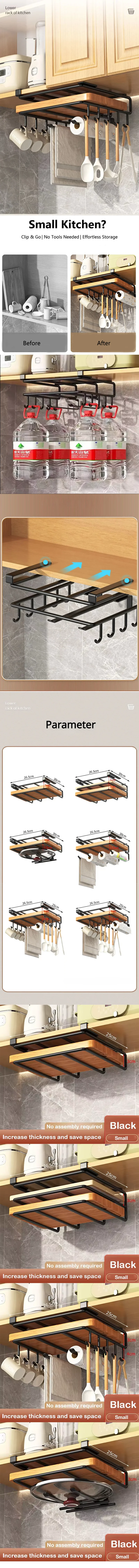 Kitchen Hanging Organizer Rack
