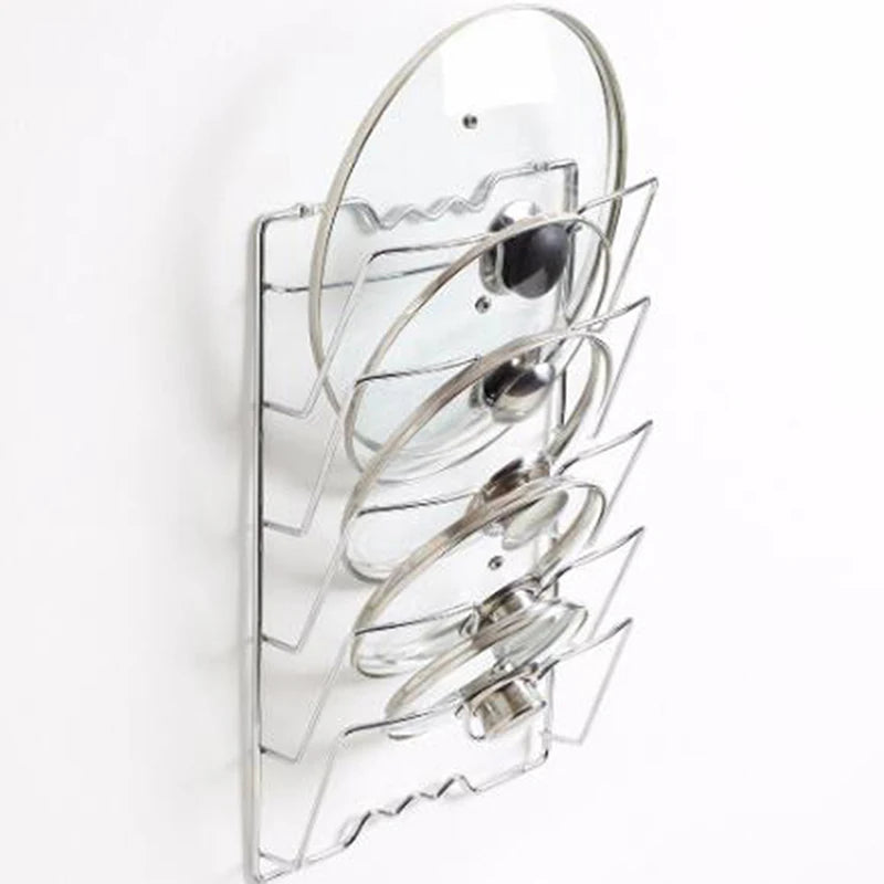 Wall-Mounted Pot Lid Rack
