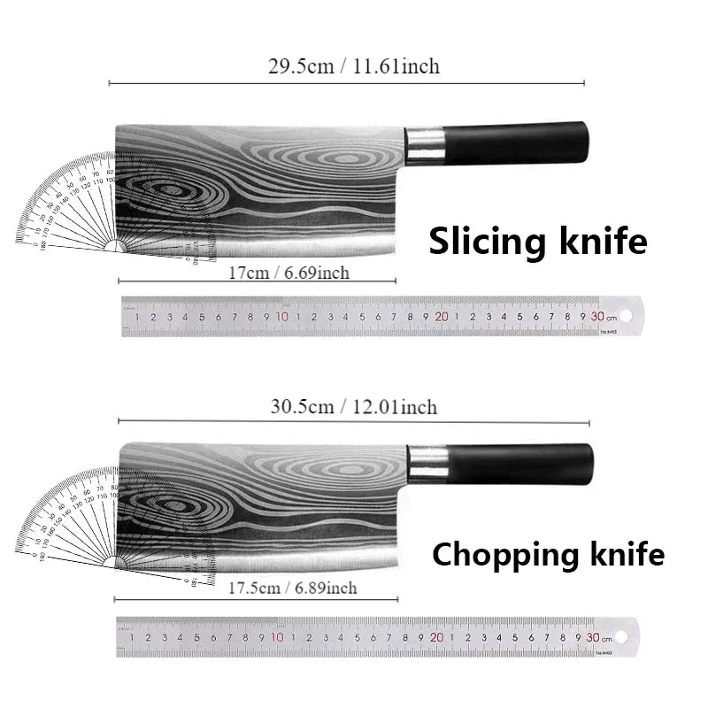 Damascus Pattern Kitchen Knife Set