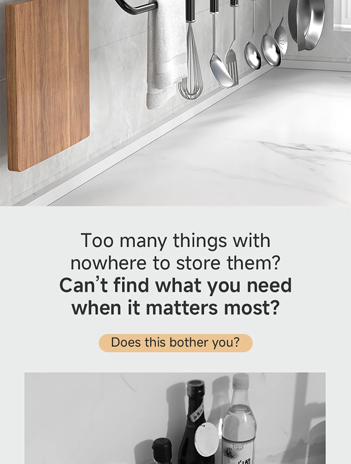 Wall-Mounted Kitchen Shelf