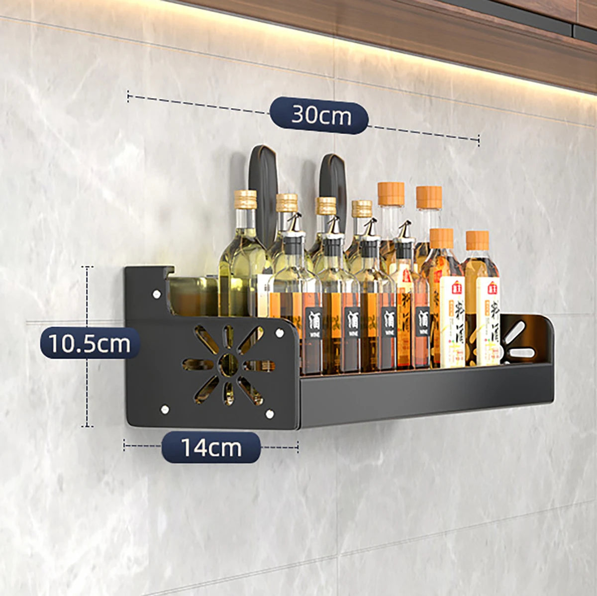 Wall-Mounted Kitchen Shelf