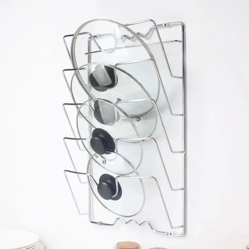 Wall-Mounted Pot Lid Rack