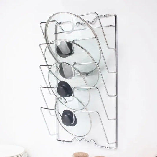 Wall-Mounted Pot Lid Rack