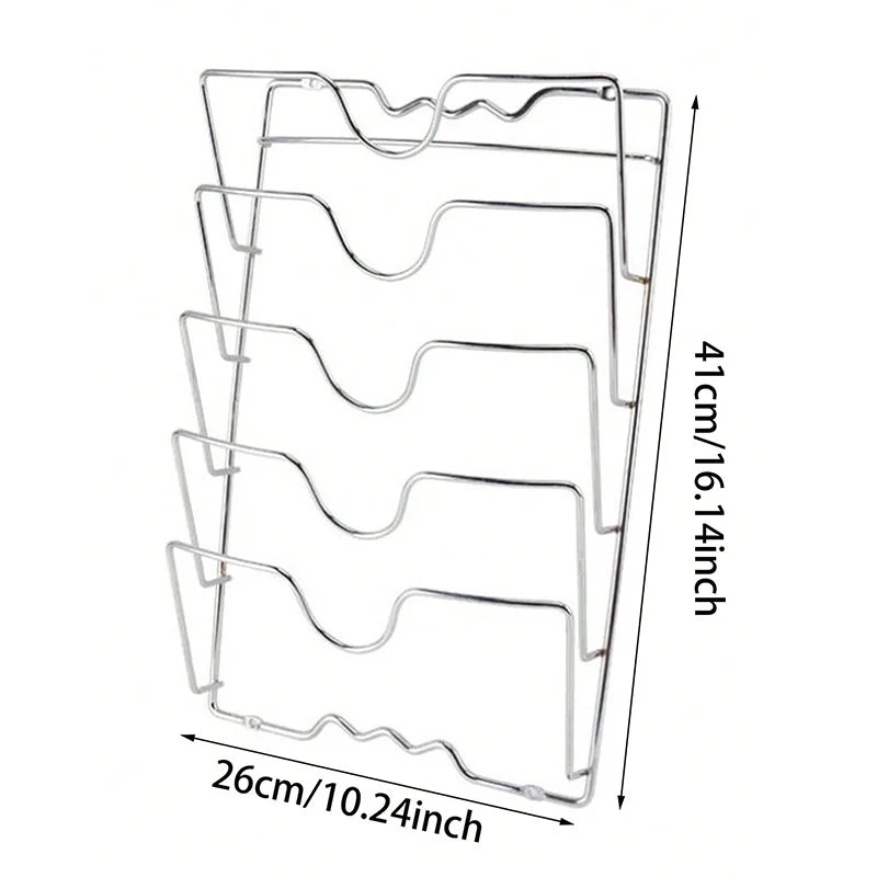 Wall-Mounted Pot Lid Rack