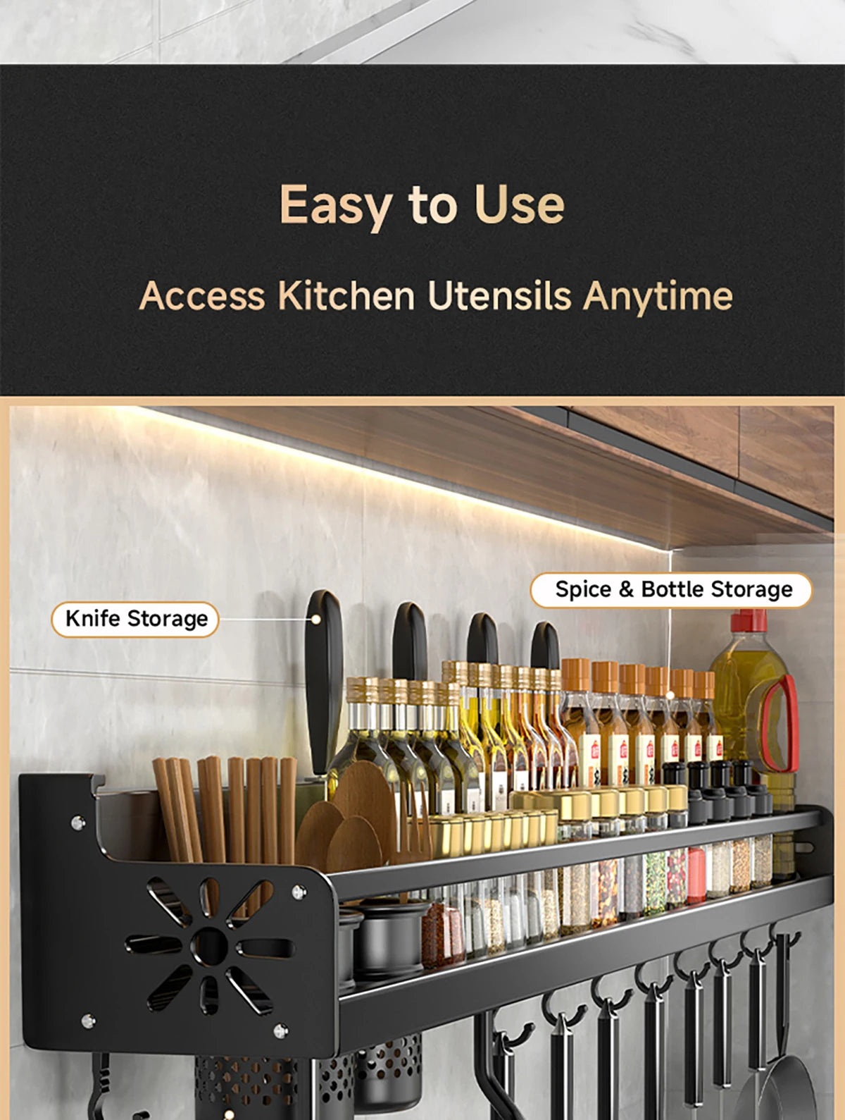 Wall-Mounted Kitchen Shelf