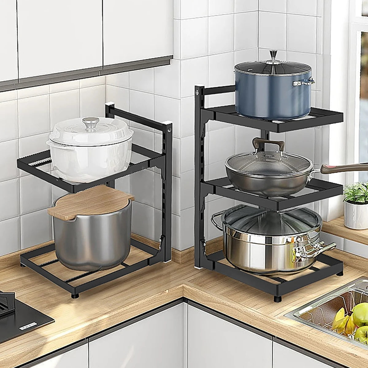 Adjustable Pot Rack — 2 to 4 Tiers