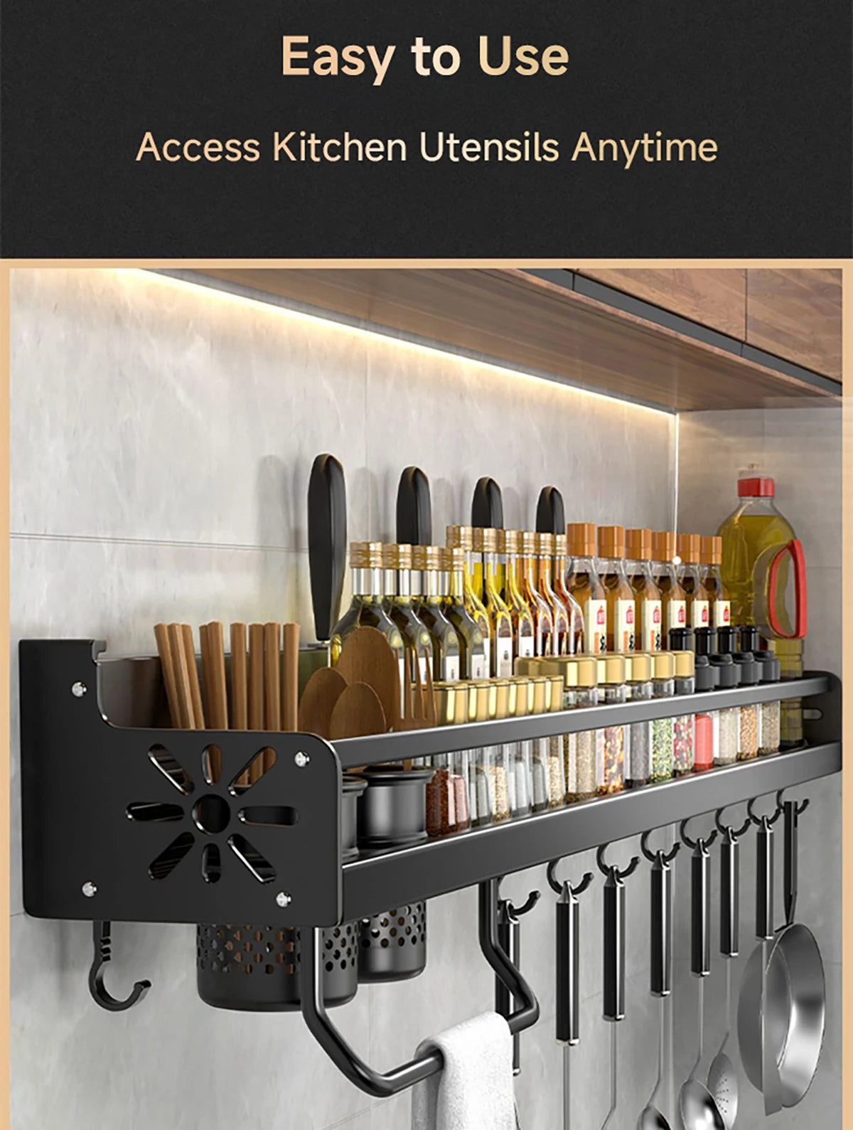 Wall-Mounted Kitchen Shelf
