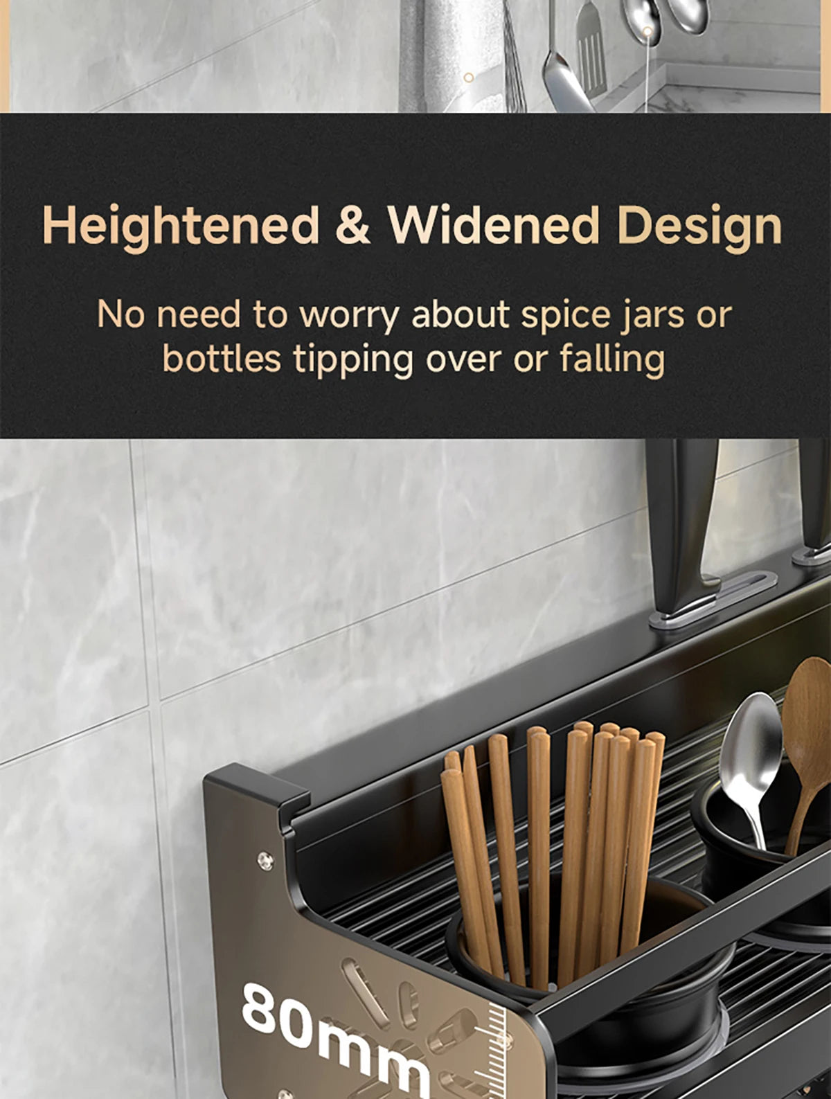 Wall-Mounted Kitchen Shelf