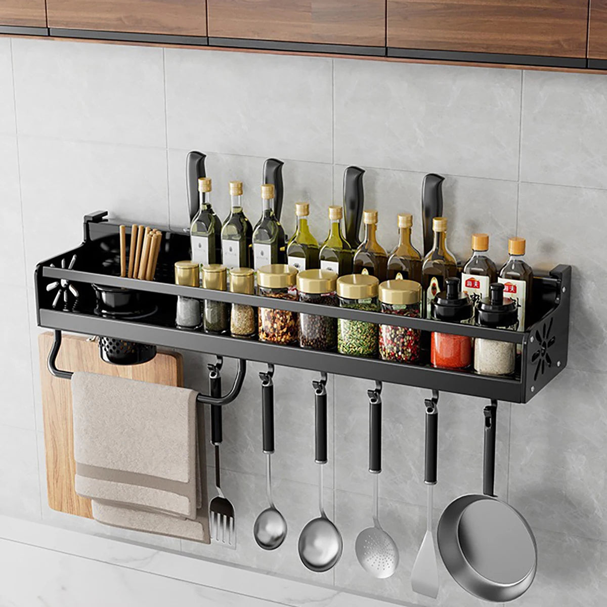 Wall-Mounted Kitchen Shelf