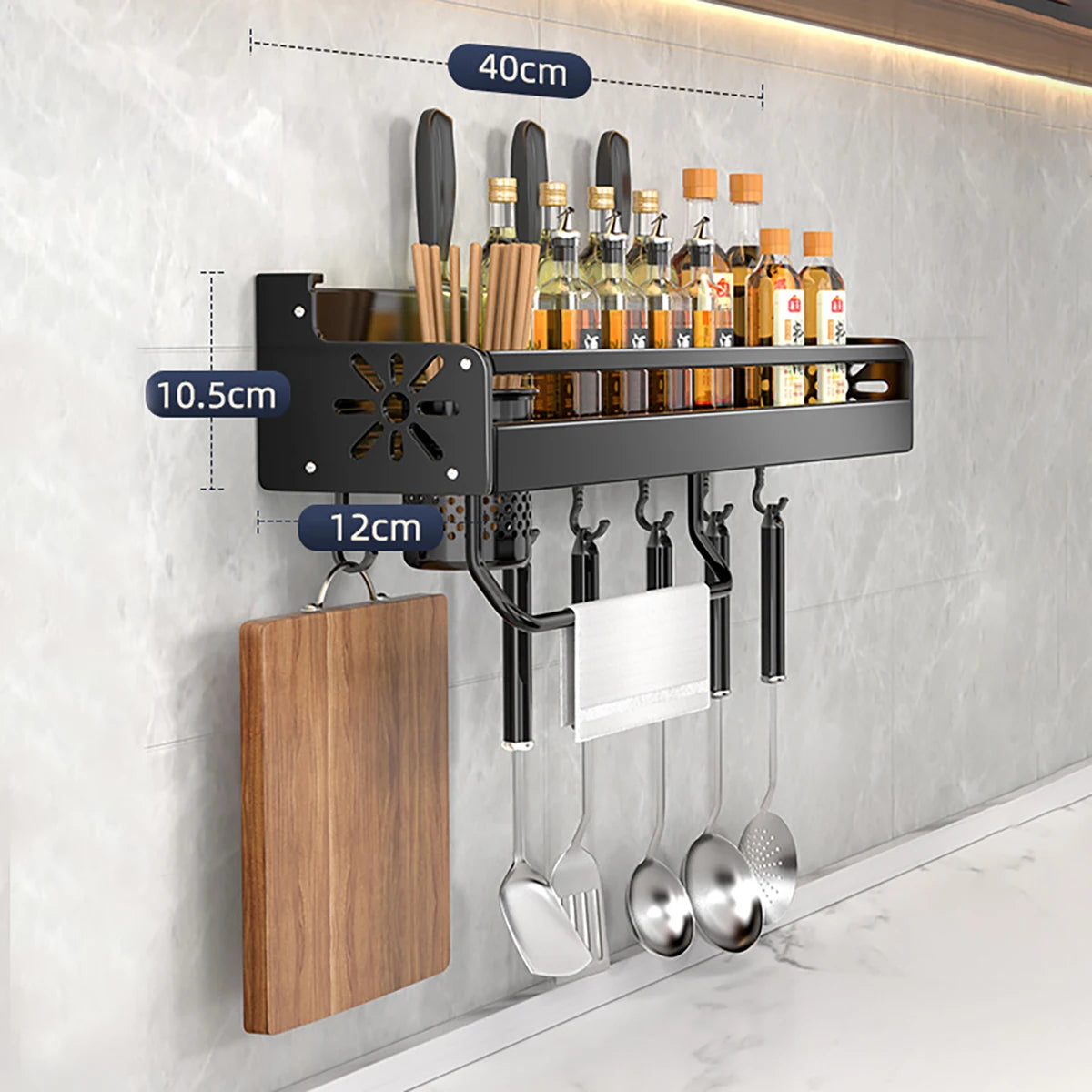 Wall-Mounted Kitchen Shelf